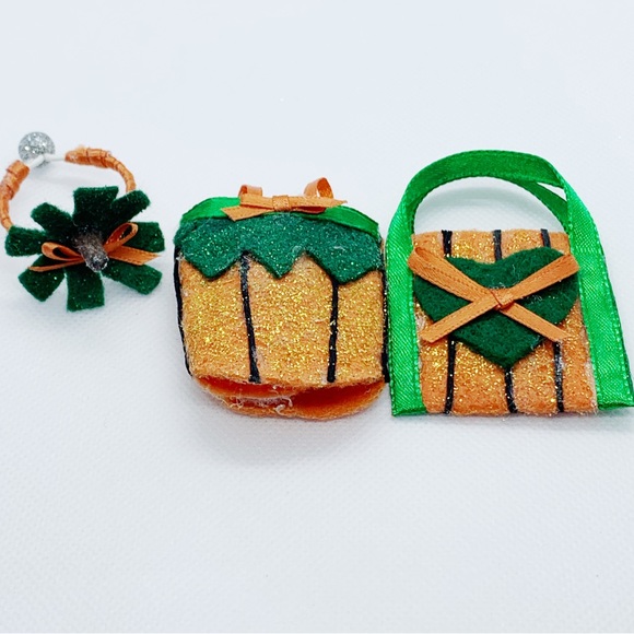 Pumpkin Costume Fits 6 Inch Doll - Picture 3 of 5